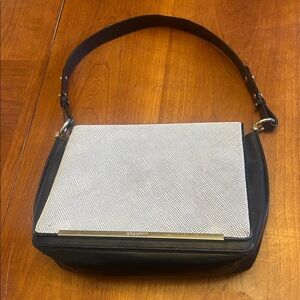 Brahmin Hudson Shoulder Bag Purse Handbag Art Deco Leather Flap Designer